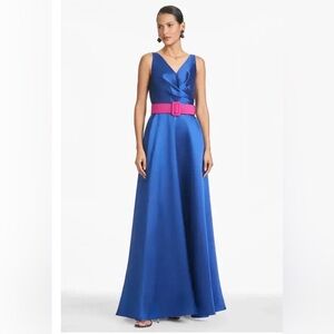 chinese dress ladies Stretch Satin Long Dress With Wrap-Over Slit And Lace-Up Back